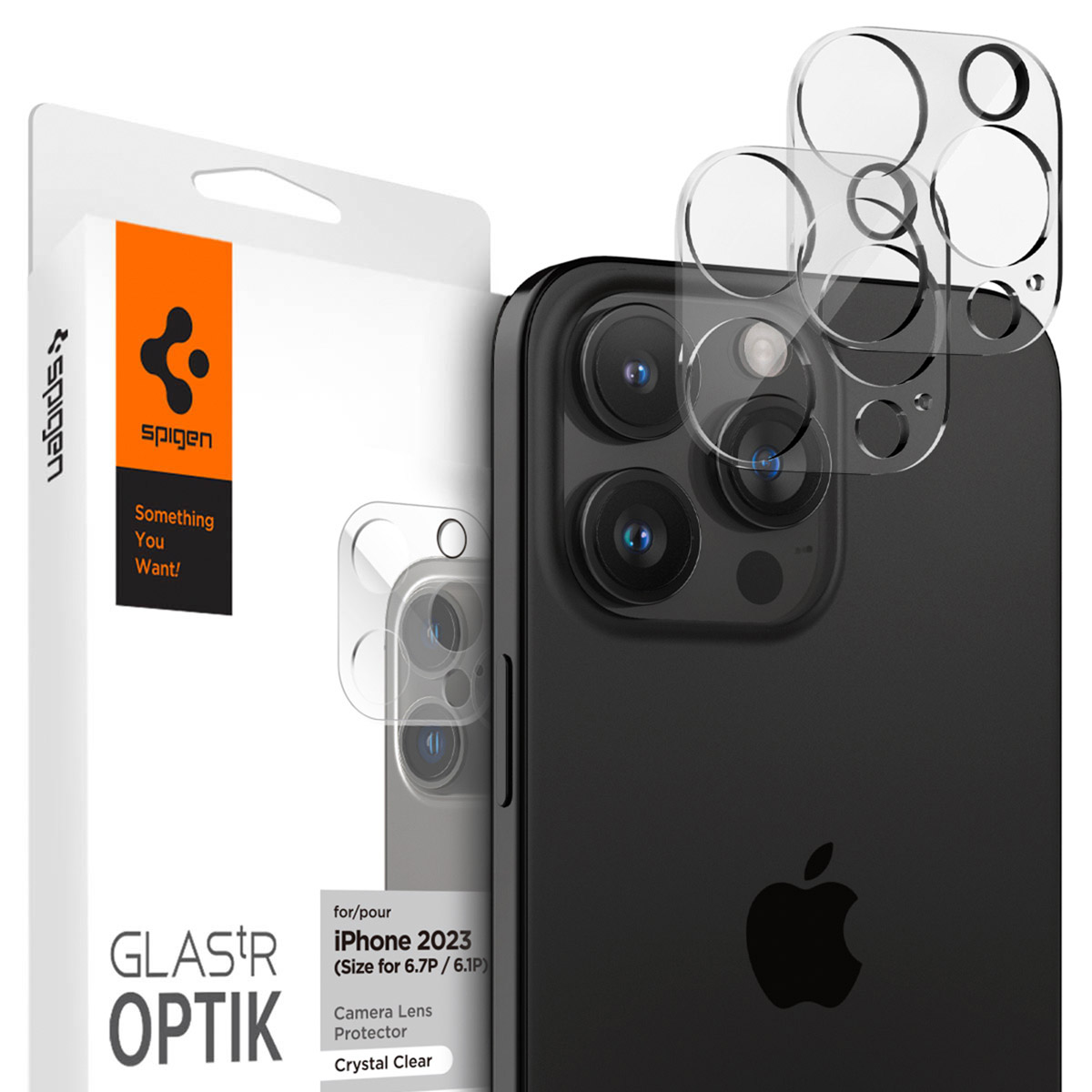 Spigen Optik Lens Protector - Full Camera bescherming (2-pack) voor de Apple iPhone 16 Pro / 16 Pro Max / 15 Pro / 15 Pro Max / 14 Pro / 14 Pro Max - Crystal Clear