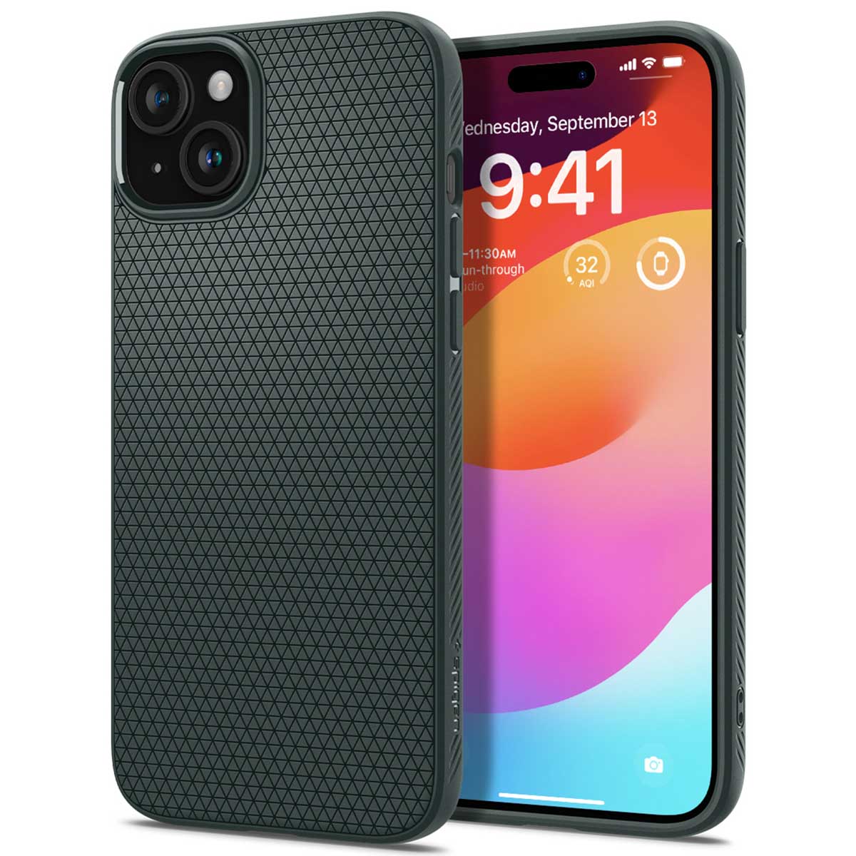 Spigen Coque Liquid Air™ Apple iPhone 15 - Abyss Green