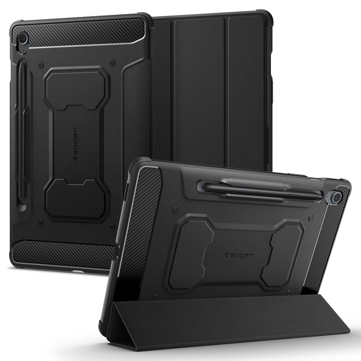 Spigen Coque tablette Rugged Armor Pro Samsung Galaxy Tab S10 FE / S9 FE - Noir