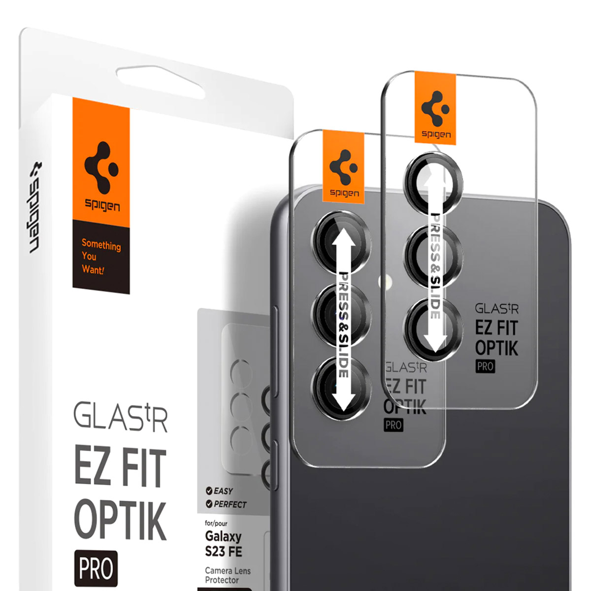 Spigen Optik Pro EZ Fit Lens Protector - Cameralens bescherming (2-pack) voor de Samsung Galaxy S23 FE