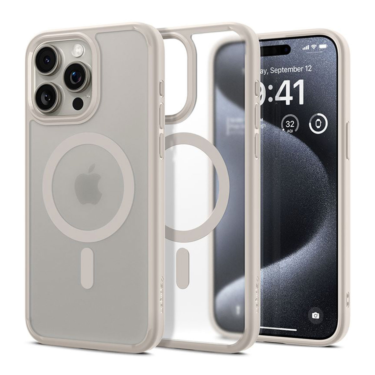 Spigen Coque Ultra Hybrid MagSafe Apple iPhone 15 Pro - Frost Natural Titanium