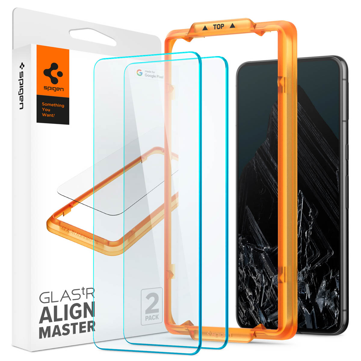 Spigen GLAStR EZ Fit Screenprotector 2 Pack + Applicator voor de Google Pixel 8 Pro
