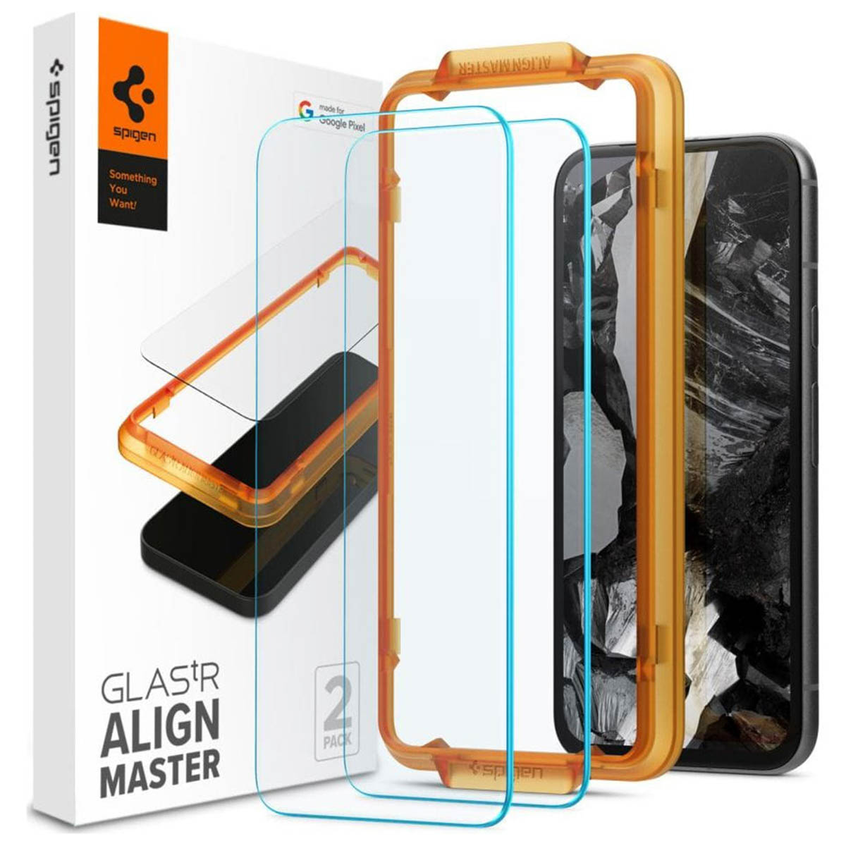 Spigen AlignMaster Full Cover Screenprotector 2 Pack voor de Google Pixel 8a