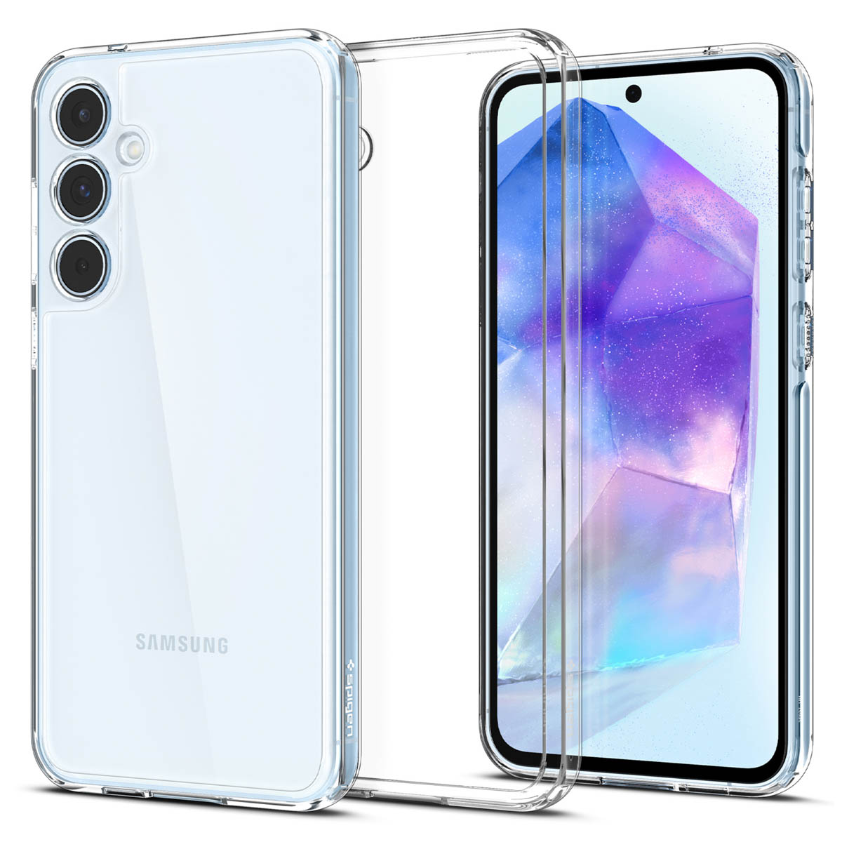 Spigen Ultra Hybrid Backcover voor de Samsung Galaxy A55 - Crystal Clear