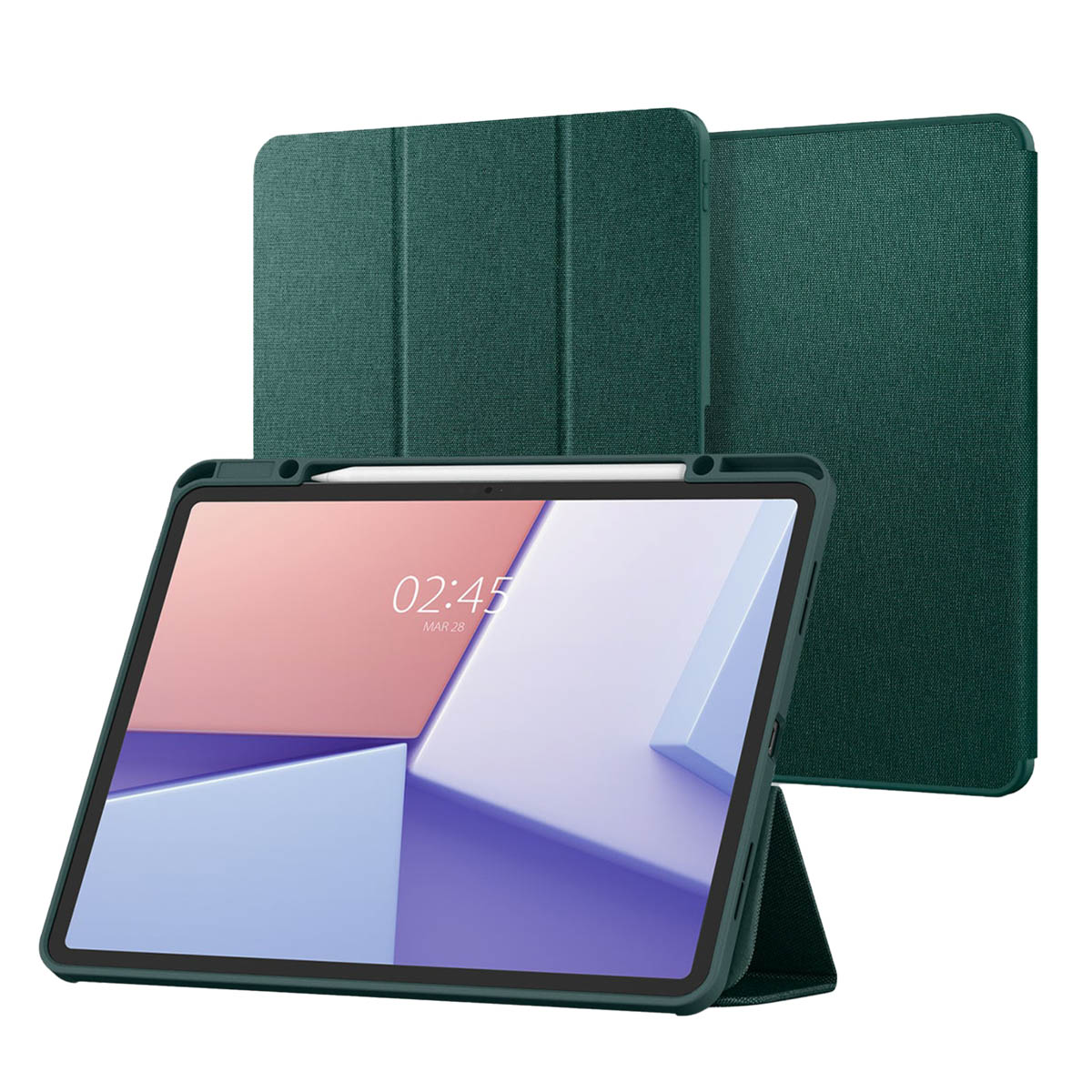 Spigen Urban Fit Bookcase voor de Apple iPad Air 13 inch (2026) M4 / (2025) M3 / (2024) M2 - Midnight Green