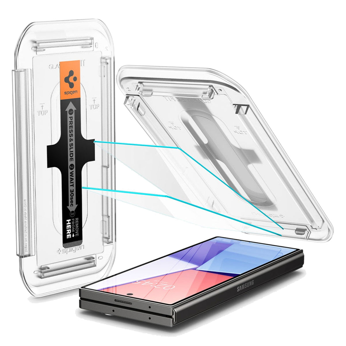 Spigen GLAStR EZ Fit Screenprotector 2 Pack + Applicator voor de Samsung Galaxy Z Fold 6