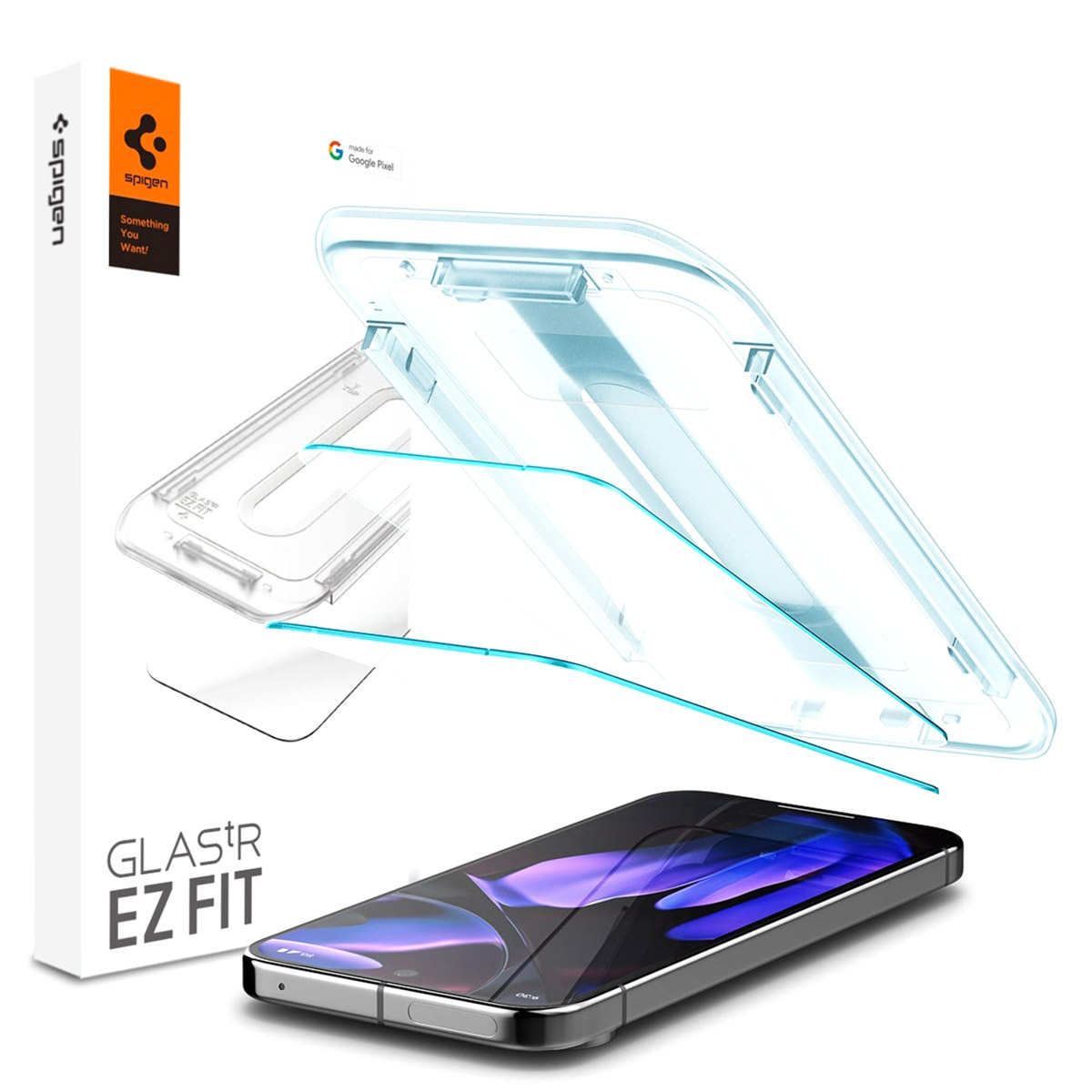 Spigen GLAStR EZ Fit Screenprotector 2 Pack + Applicator voor de Google Pixel 9 / 9 Pro / 10 / 10 Pro