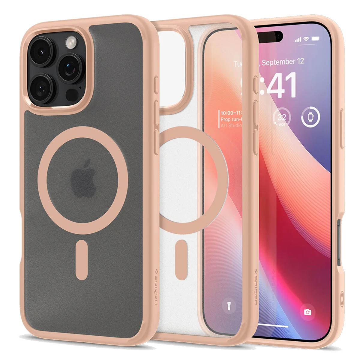 Spigen Coque Ultra Hybrid MagSafe Apple iPhone 16 Pro - Titane Rose