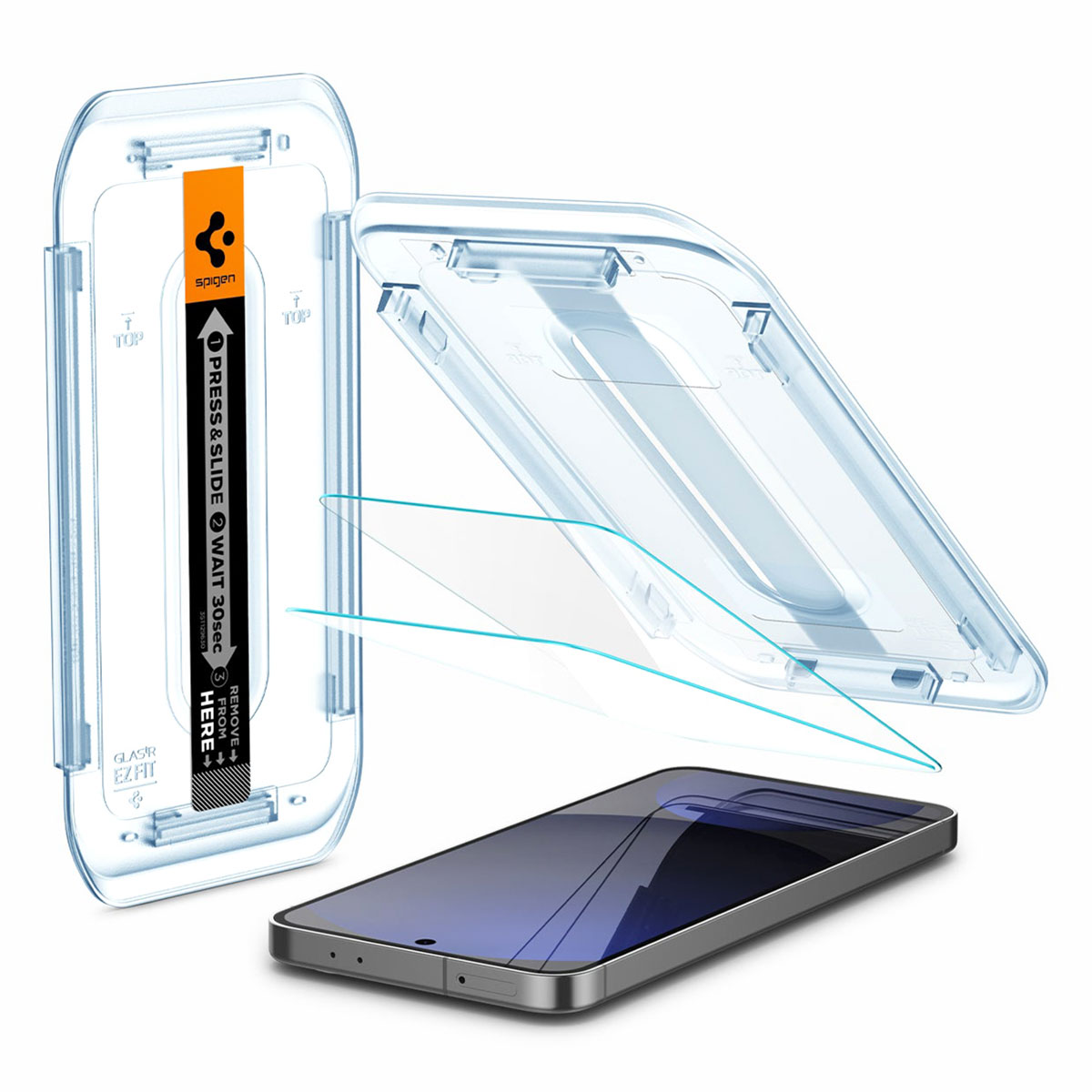 Spigen GLAStR EZ Fit Screenprotector 2 Pack + Applicator voor de Samsung Galaxy S24 FE / A37 / A56