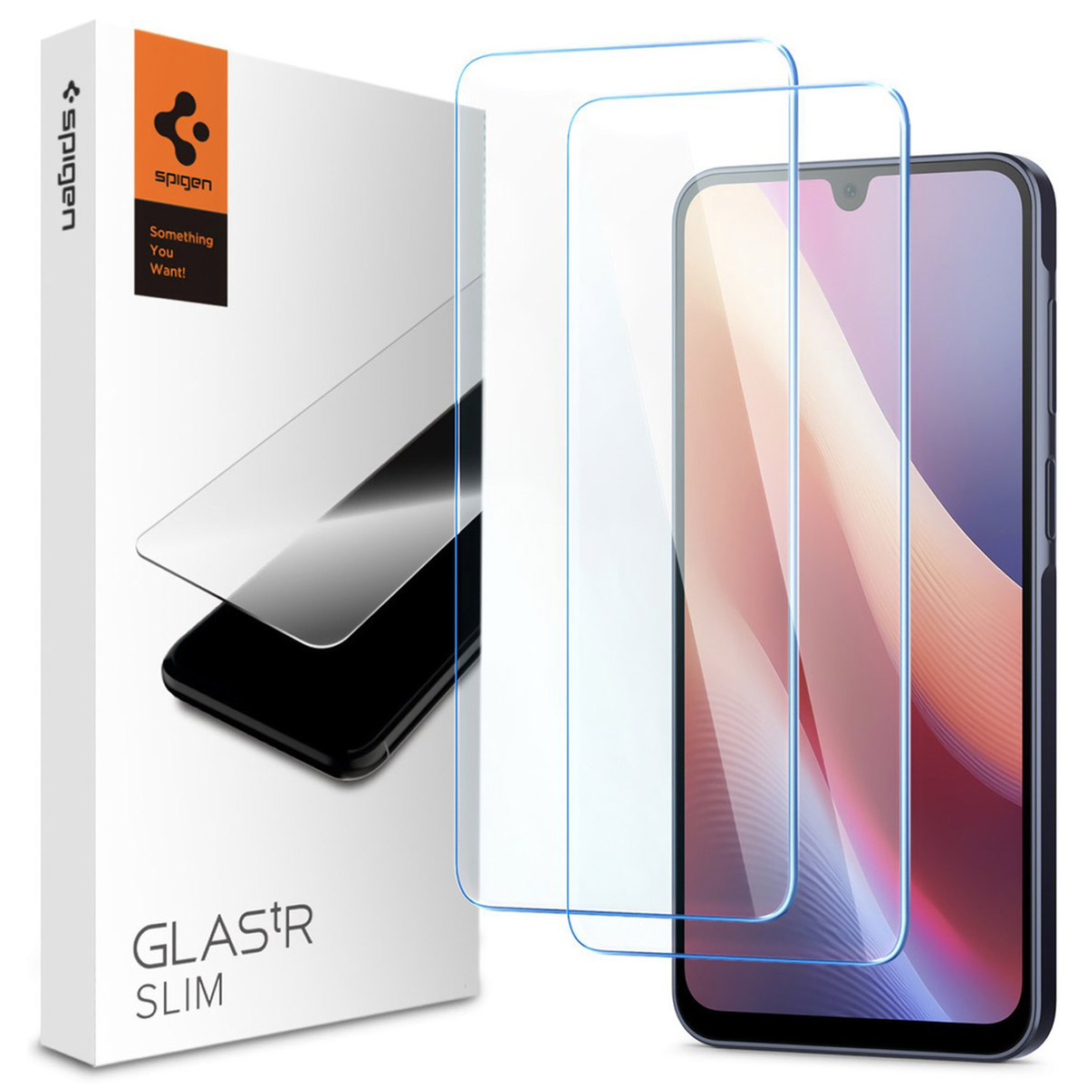 Spigen GLAStR Slim Screenprotector 2-pack voor de Samsung Galaxy A26 / A16