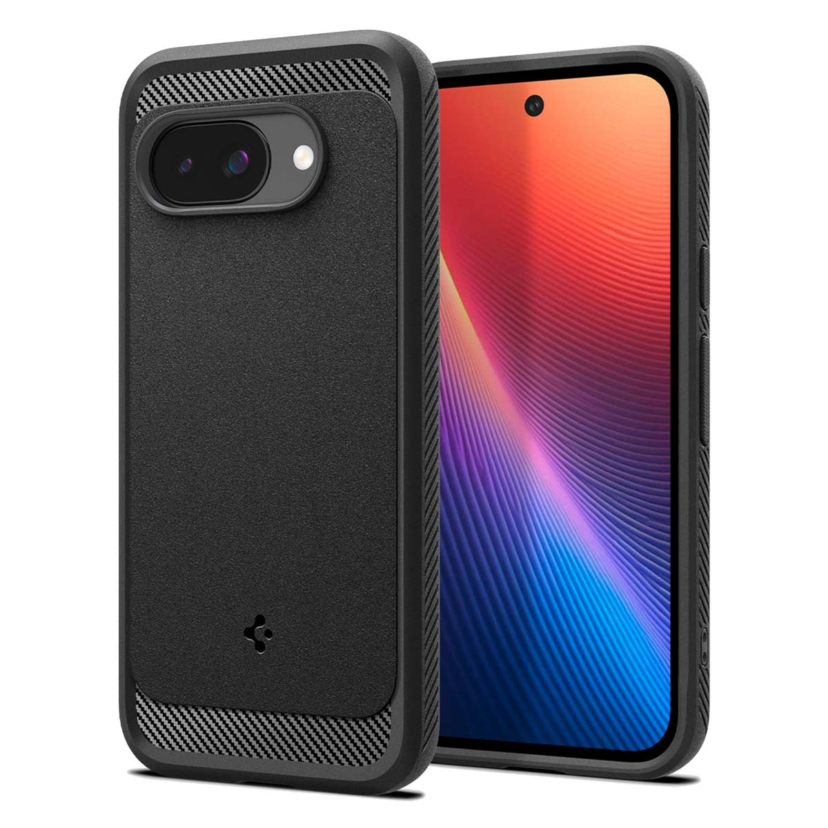 Spigen Rugged Armor Backcover MagSafe voor de Google Pixel 9A - Matte Black