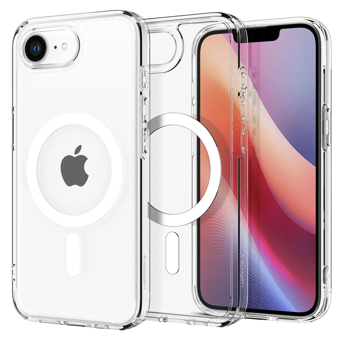 Spigen Ultra Hybrid Backcover MagSafe voor de Apple iPhone 17e / 16e - Clear / White