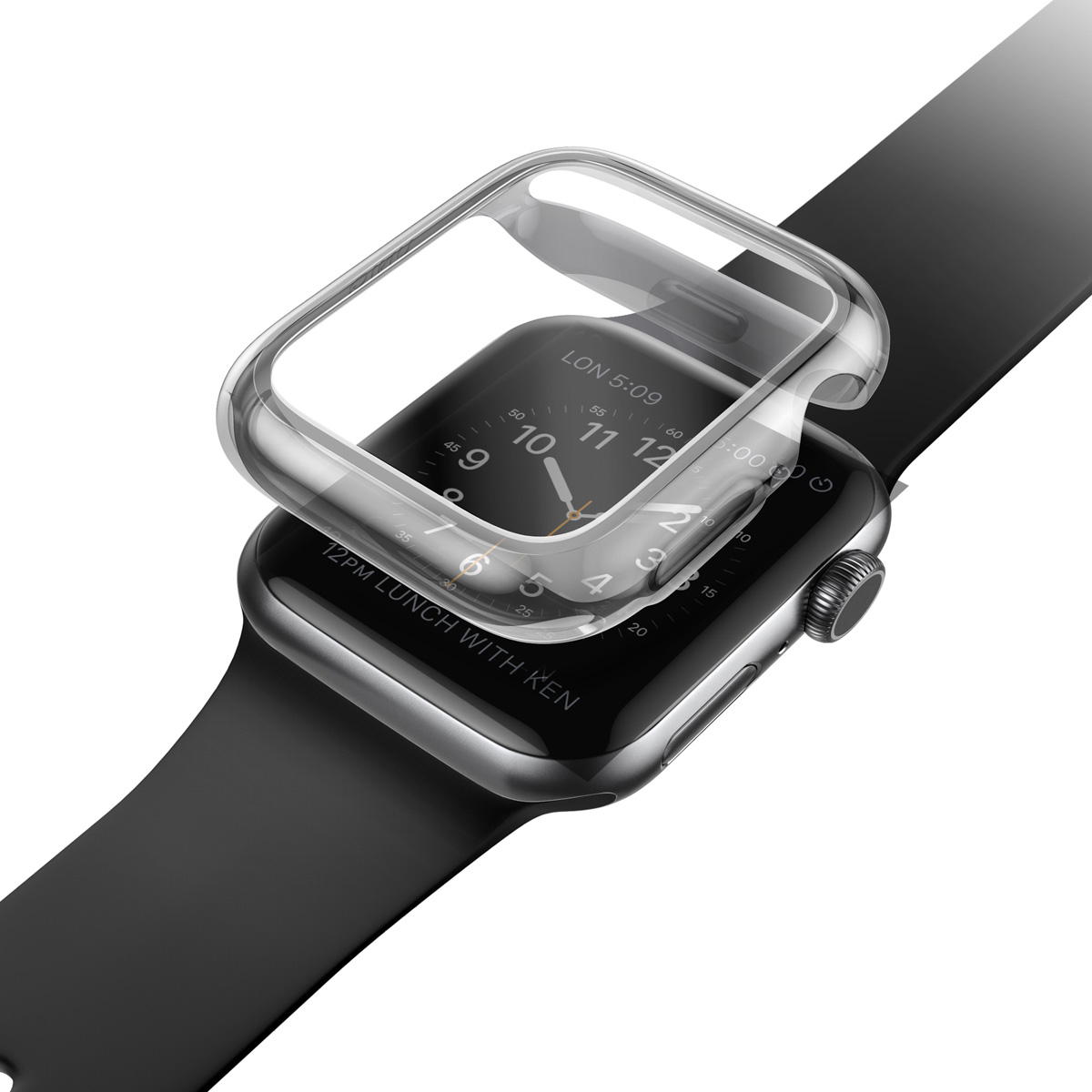Uniq Coque Garde Hybrid Apple Watch 4 / 5 / 6 / SE - 44 mm - Smoked (Tinted Grey)
