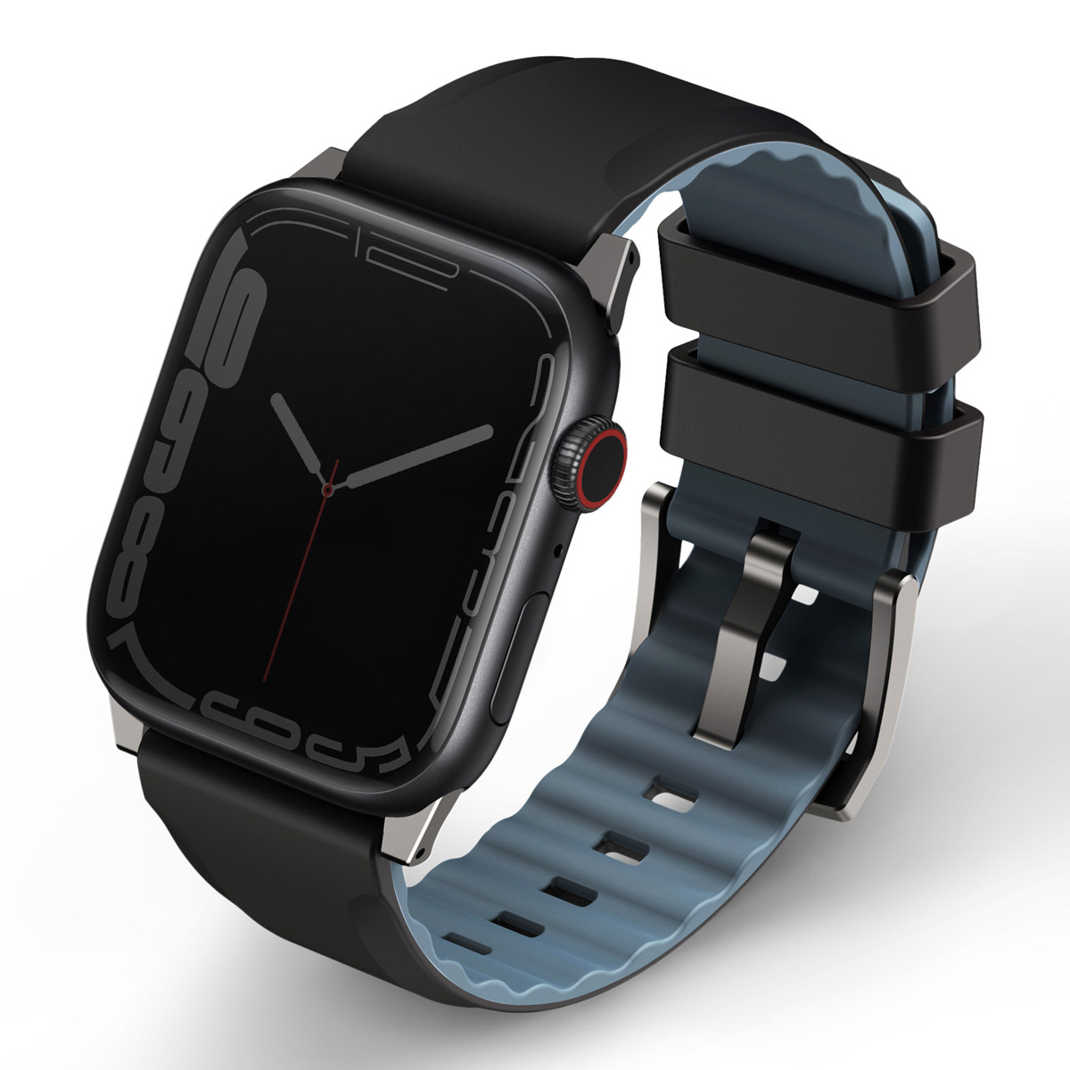 Uniq Bracelet Linus AiroSoft™ en silicone Apple Watch | 38/40/41/42 mm - Midnight Black