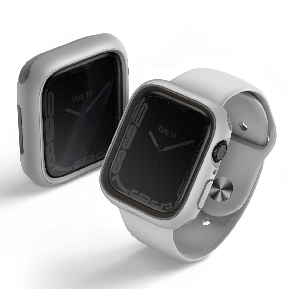 Uniq Coque Moduo avec lunette Apple Watch - 44 / 45 mm - Chalk / Stone Grey
