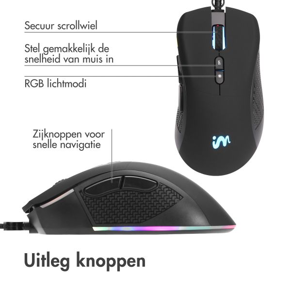 Redragon M656 Gainer draadloze gamingmuis, 4000 DPI 2.4 Ghz draadloze gamermuis w/5 DPI-niveaus, 7 macroknoppen, rode LED-achtergrondverlichting en Pro-software/drive ondersteund, voor pc/Mac/laptop