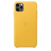 Apple Leather Backcover iPhone 11 Pro Max - Meyer Lemon