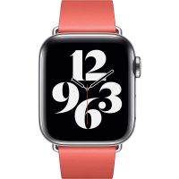 Apple Leather Band Modern Buckle Apple Watch Series 1-9 / SE - 38/40/41 mm - Maat L - Roze