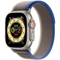 Apple Trail Loop Band Apple Watch Series 1-9 / SE / Ultra (2) - 44/45/49 mm - Maat M/L - Blauw / Grijs