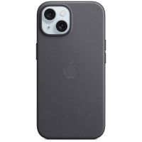 Apple FineWoven Backcover MagSafe iPhone 15 - Zwart