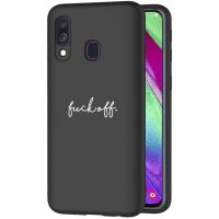 iMoshion Design hoesje Samsung Galaxy A40 - Fuck Off - Zwart
