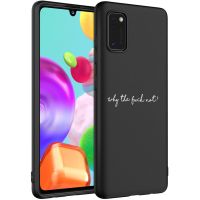 iMoshion Design hoesje Samsung Galaxy A41 - Why The Fuck Not - Zwart
