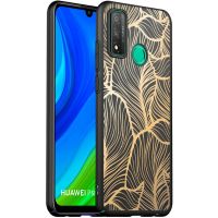 iMoshion Design hoesje Huawei P Smart (2020) - Bladeren / Zwart