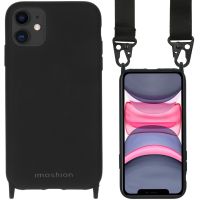 iMoshion Color Backcover met koord - Nylon Strap iPhone 11 - Zwart