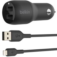 Belkin Boost↑Charge™ Dual USB Car Charger + Lightning kabel - 24W