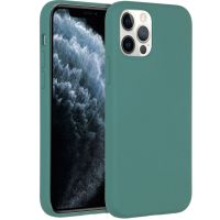 Accezz Liquid Silicone Backcover iPhone 12 (Pro) - Donkergroen