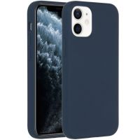 Accezz Liquid Silicone Backcover iPhone 12 Mini - Donkerblauw