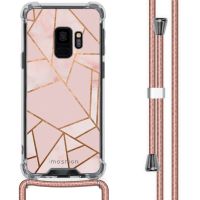 iMoshion Design hoesje met koord Samsung Galaxy S9 - Grafisch Koper - Roze / Goud