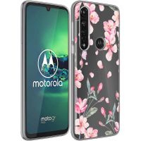 iMoshion Design hoesje Motorola Moto G8 Power - Bloem - Roze