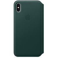 Apple Leather Folio Bookcase iPhone Xs Max - Forest Green