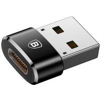 Baseus USB naar USB-C adapter - Zwart