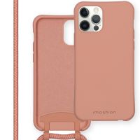 iMoshion Color Backcover met afneembaar koord iPhone 12 (Pro) - Peach