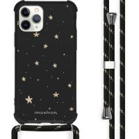 iMoshion Design hoesje met koord iPhone 11 Pro - Sterren - Zwart / Goud