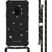 iMoshion Design hoesje met koord Samsung Galaxy S9 - Sterren - Zwart / Goud