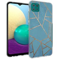 iMoshion Design hoesje Samsung Galaxy A22 (5G) - Grafisch Koper / Blauw