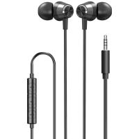 XQISIT In ear headset wired Jack 3.5mm - Oordopjes met draad - Zwart