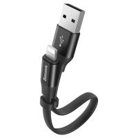 Baseus Nimble Series USB-A naar Lightning-kabel extra kort - 23 centimeter - zwart