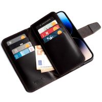 Wachikopa Multi Wallet Bookcase iPhone 14 Pro - Dark Brown