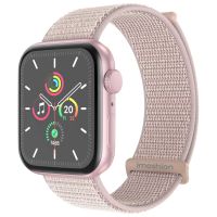 iMoshion Nylon⁺ bandje Apple Watch Series 1-9 / SE / Ultra (2) - 42/44/45/49 mm - Light Pink