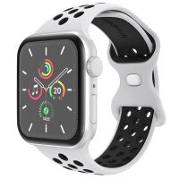 iMoshion Sport⁺ bandje Apple Watch Series 1-9 / SE - 38/40/41 mm - Maat S/M - Pure Platinum & Black
