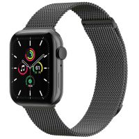 iMoshion Milanees magnetisch bandje Apple Watch Series 1-9 / SE / Ultra (2) - 42/44/45/49 mm - Maat S - Space Grey