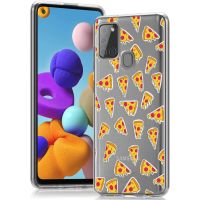 iMoshion Design hoesje Samsung Galaxy A21s - Pizza - Geel