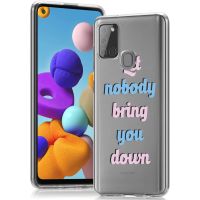 iMoshion Design hoesje Samsung Galaxy A21s - Quote - Roze
