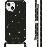 iMoshion Design hoesje met koord iPhone 13 - Sterren - Goud