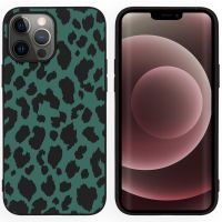 iMoshion Design hoesje iPhone 13 Pro Max - Luipaard - Groen / Zwart