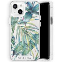 Selencia Fashion Extra Beschermende Backcover iPhone 13 - Green Jungle Leaves
